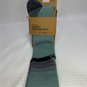 Burton Midweight Crew Socks - Green and Gray